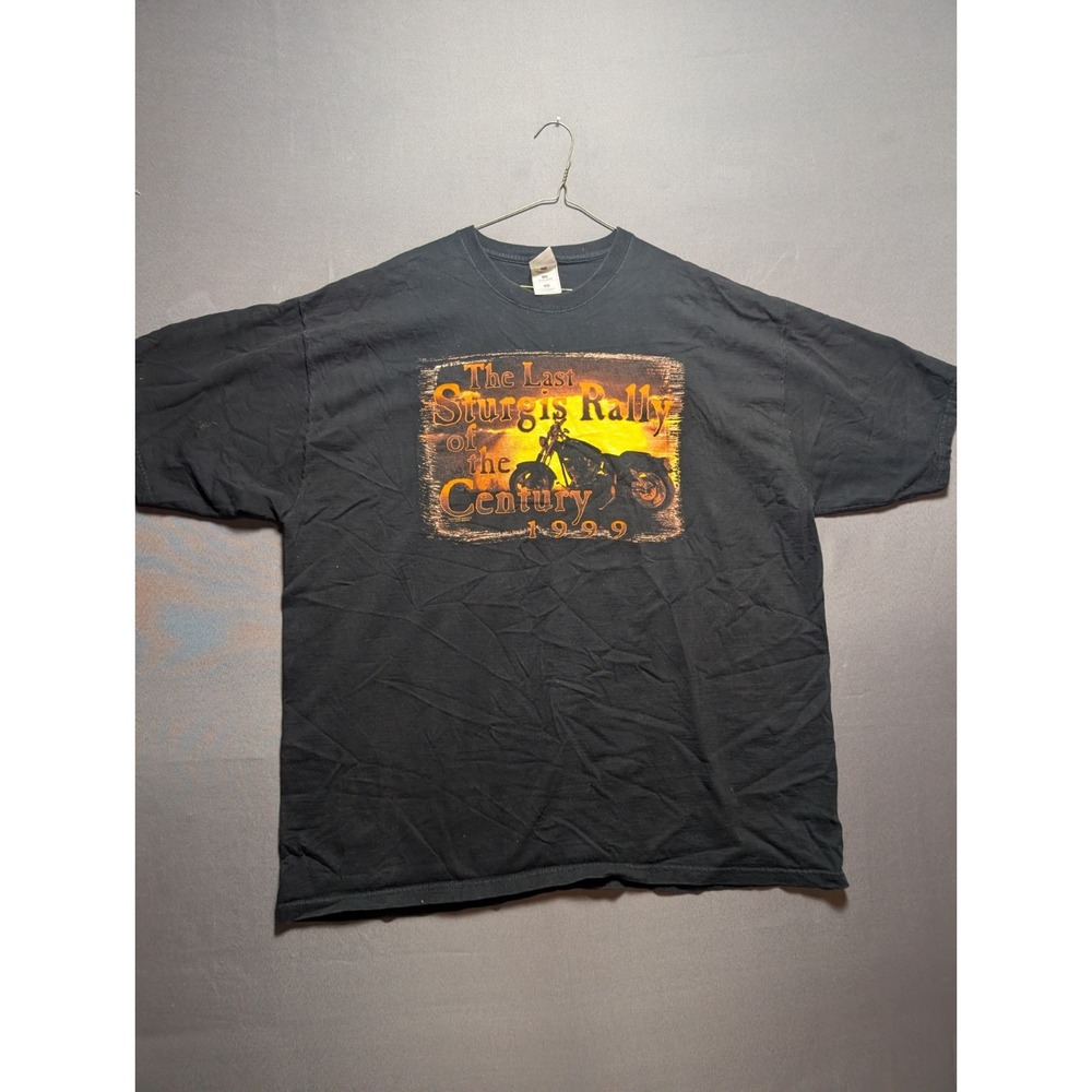 Fruit of the Loom Vintage Sturgis Rally 1999 Graphic T Shirt Mens 2XL Black